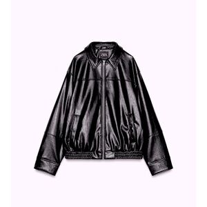 Zara Black Bomber Jacket